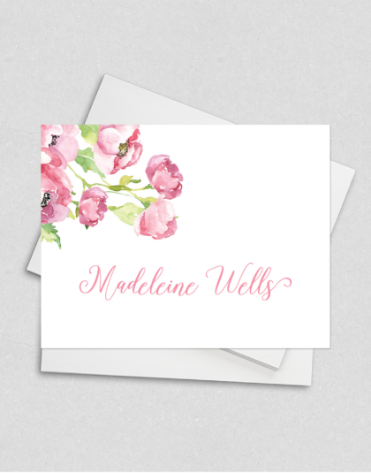 peony note cards