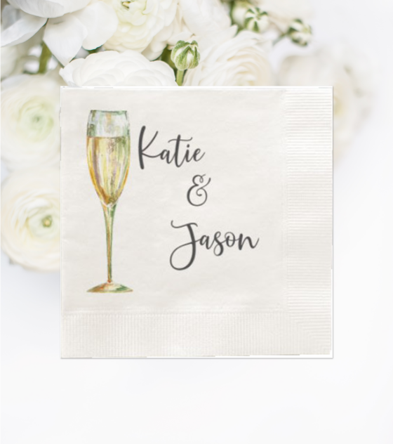 Personalized Napkins Engagement Party