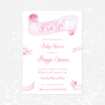 Pink Ribbon Baby Shower Invitation