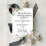holly christmas party invitation