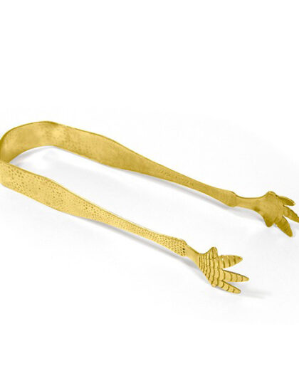 gold plated ice tongs