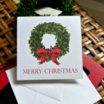 christmas wreath enclosure card
