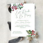 Holly Holiday Invitation