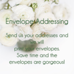 envelope addressing services are available