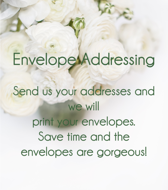 envelope addressing services are available