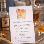 whiskey birthday party invitation