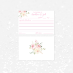 Blush Roses Recipe Cards