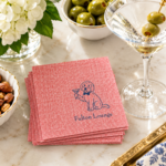 personalized dog cocktail napkins