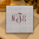 monogram cocktail napkins for parties