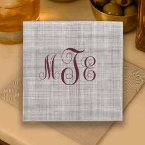 monogram cocktail napkins for parties