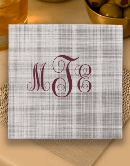 monogram cocktail napkins for parties