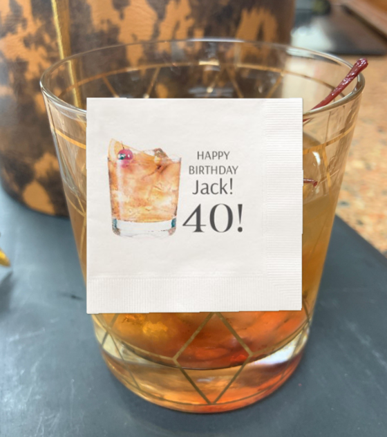 Bourbon Cocktail Napkin