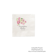 peony personalized napkin