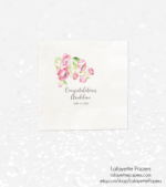 peony personalized napkin