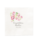 Peonies personalized napkins