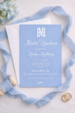 monogram bridal shower invite
