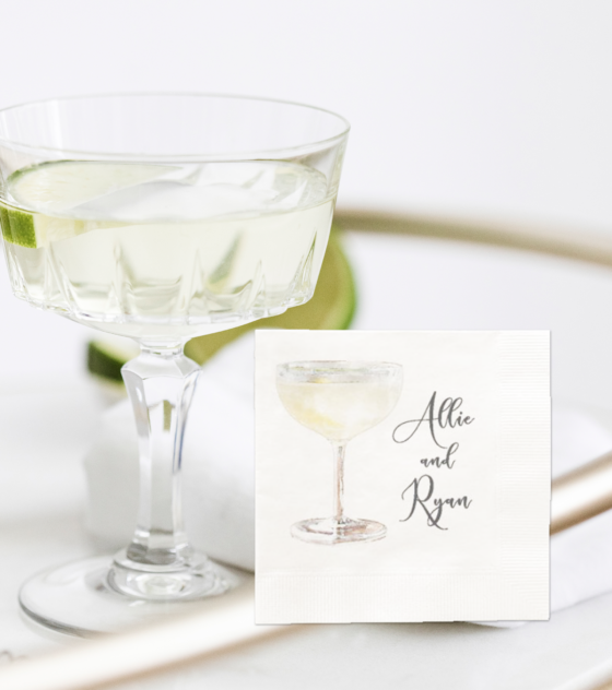 coupe glass cocktail party napkins