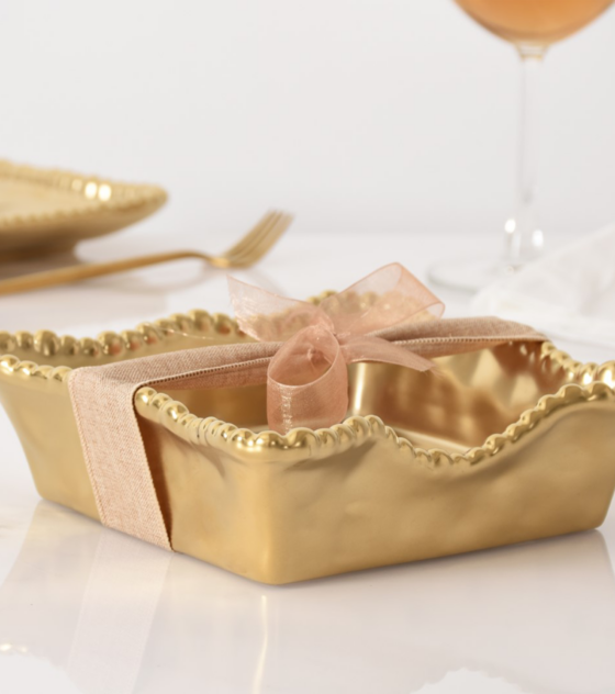 gold cocktail napkin holder