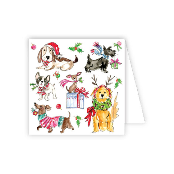 Christmas dogs enclosure cards