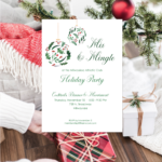 Holly Christmas Party Invitation