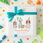 Kids Gift Enclosure Cards – Party Pups | Birthday Gift Tags | Cute Dog Mini Cards with Envelopes