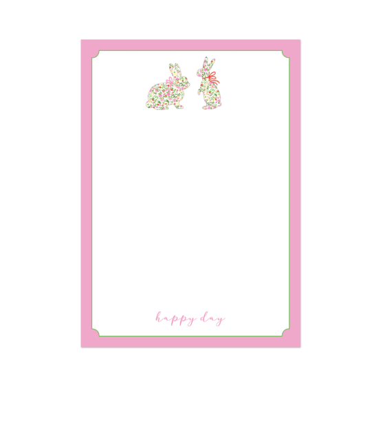 chinoiserie bunny note pad