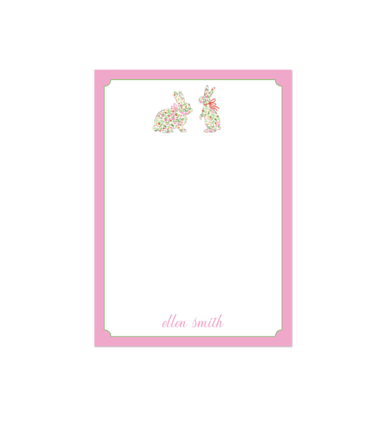 chinoiserie rabbit note pad