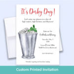 mint julep cocktail party invitation