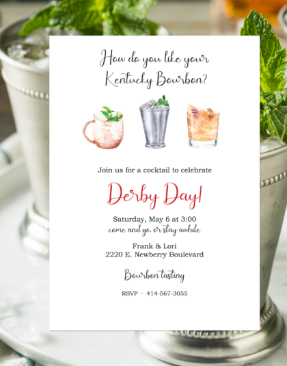 kentucky derby party invitation