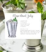 mint julep recipe card