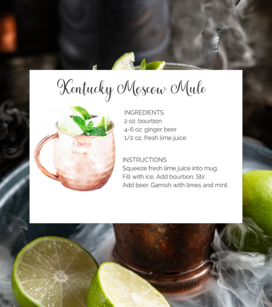 kentucky mule recipe card