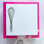 whisk gold foil note pad