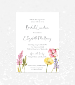 modern floral shower invitation