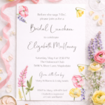 bright floral invitation