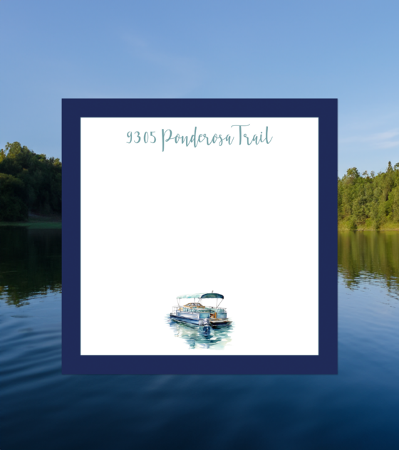 Pontoon Boat Memo Pad for Lake Home