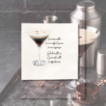 espresso martini recipe cocktail napkin