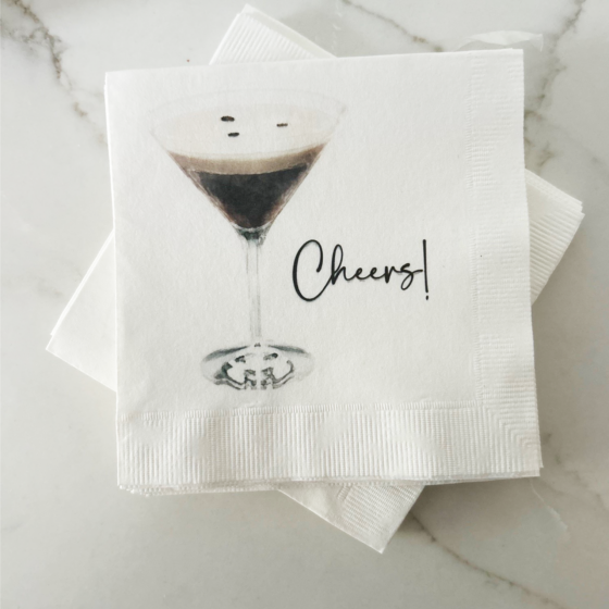 espresso martini cocktail napkins