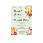 fall in love bridal shower invitation