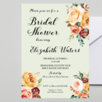 fall floral invitation