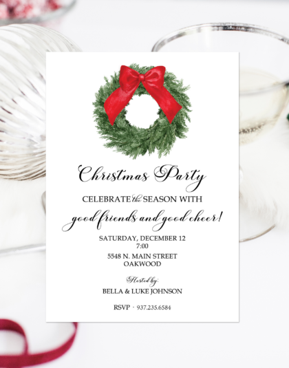 Christmas Cocktail Party Invite