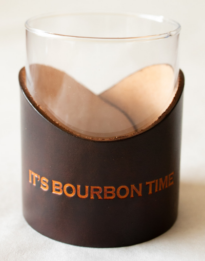 it's bourbon time glass