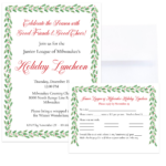 holiday party invitation with response card