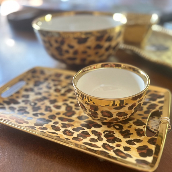 leopard serving pieces for gifts