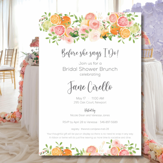 bridal brunch invitation