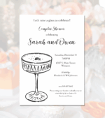 martini glass party invite