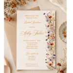 fall floral bridal shower invitation