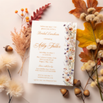 Printed Bridal Shower Invitations for a fall party