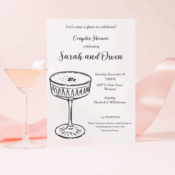 espresso martini cocktail party invitation