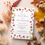 Printed falling in love bridal shower invitation