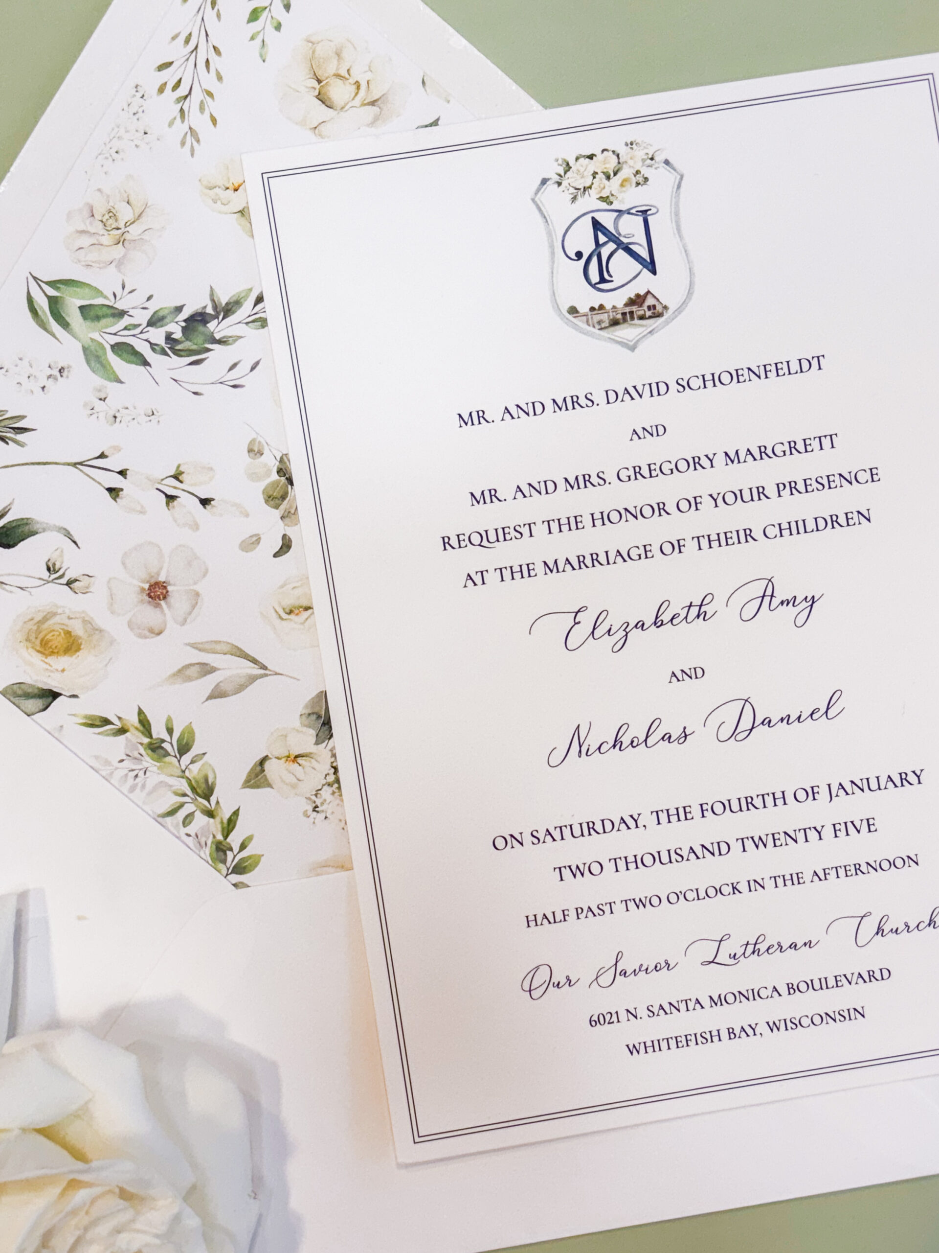 wedding invitations designed by Lafayette Papers